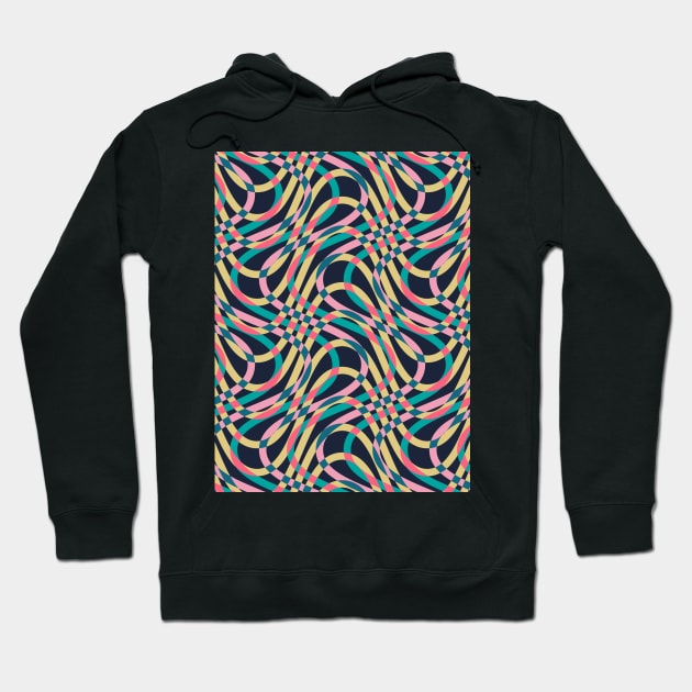 Op Art Pattern Of Warm Colors Hoodie by okpinsArtDesign